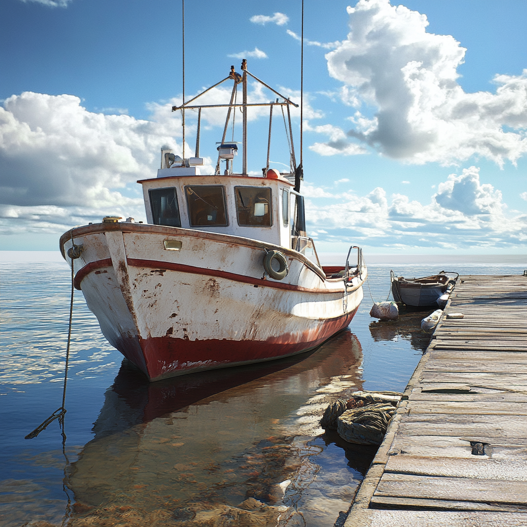 gammal.tech_Photorealistic_of_fishing_boat_in_dock_--personal_87d2c1cc-3333-4458-8675-7388e1c21135_3.png