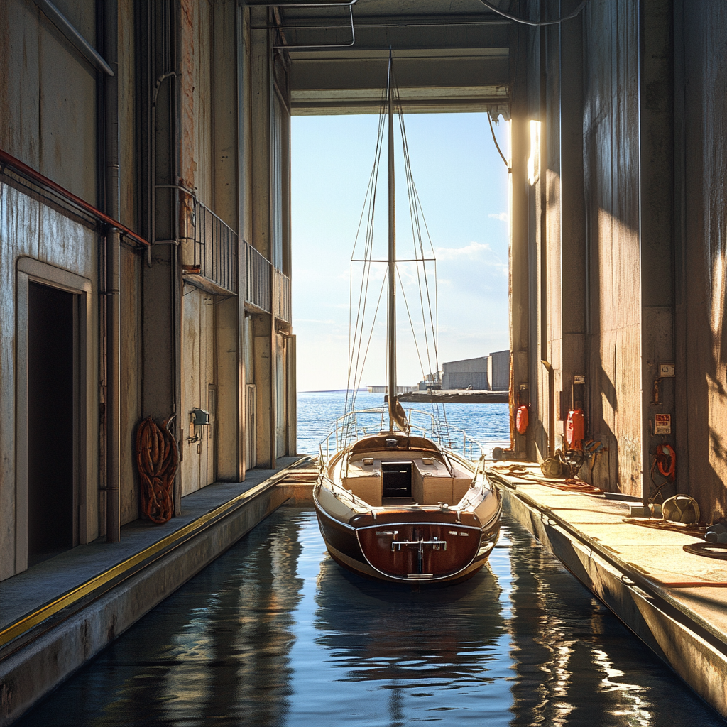 gammal.tech_Photorealistic_of_modern_boat_in_dock_--personali_2cc6072e-ab91-488d-800b-56482e57ef41_0.png