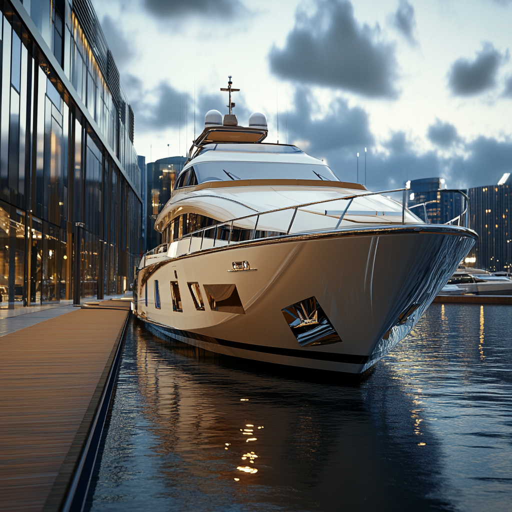 gammal.tech_Photorealistic_of_modern_boat_in_dock_--personali_2cc6072e-ab91-488d-800b-56482e57ef41_1.png